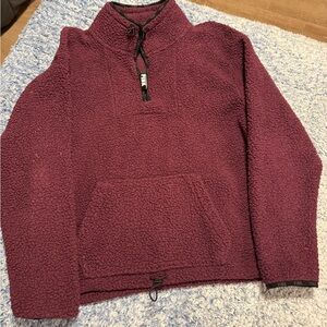 PINK Victoria's Secret Burgundy Fleece Sweater